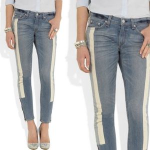Rag & Bone color block skinny Racer Relay jeans